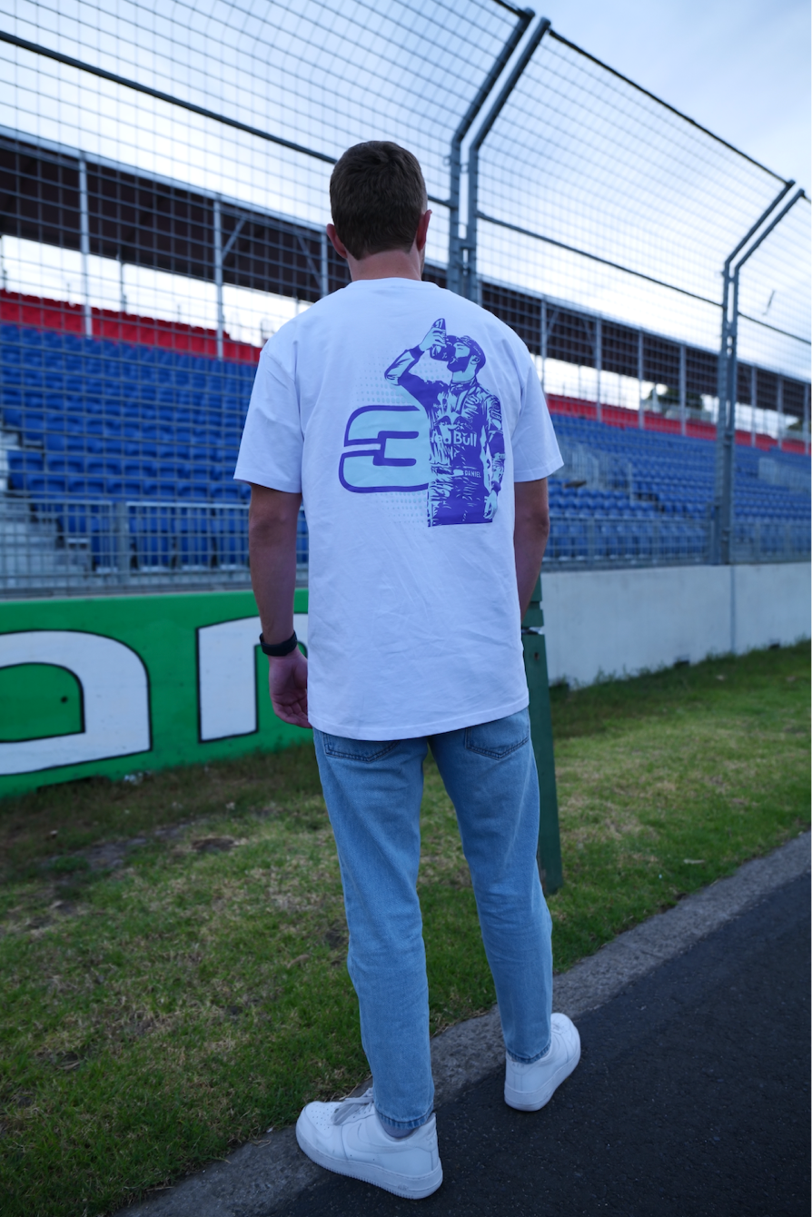 F1 Daniel Ricciardo 3 White Tee